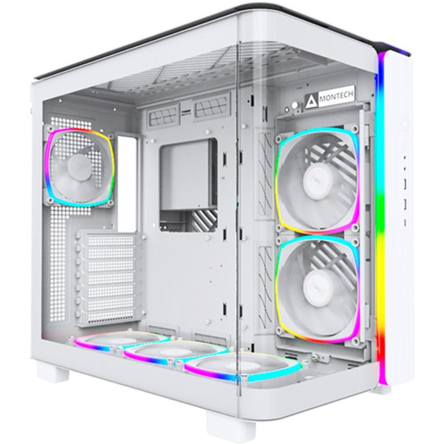 Montech king 95 pro midi tårnhus (hvid | 2x USB-A | 1x USB-C | RGB | hærdet glas)