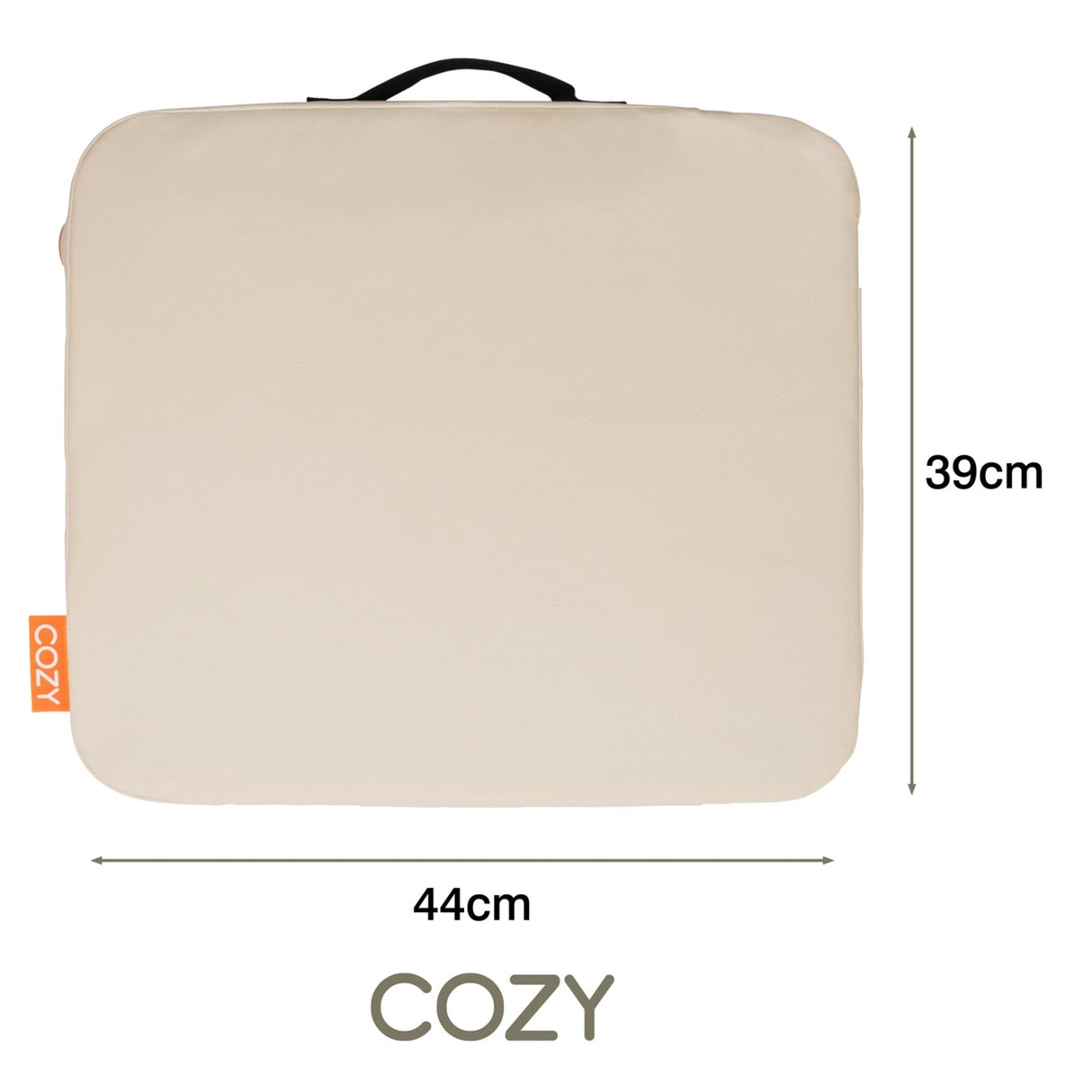 Hyggelig jord udendørs infrarød opvarmet trådløs sædepude varmepude (lys beige, powerbank 10000 mah)