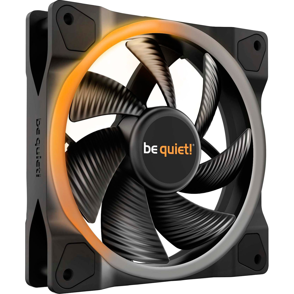 Vær stille! light wings pwm rgb case ventilator (sort, 120 x 120 x 25 mm)