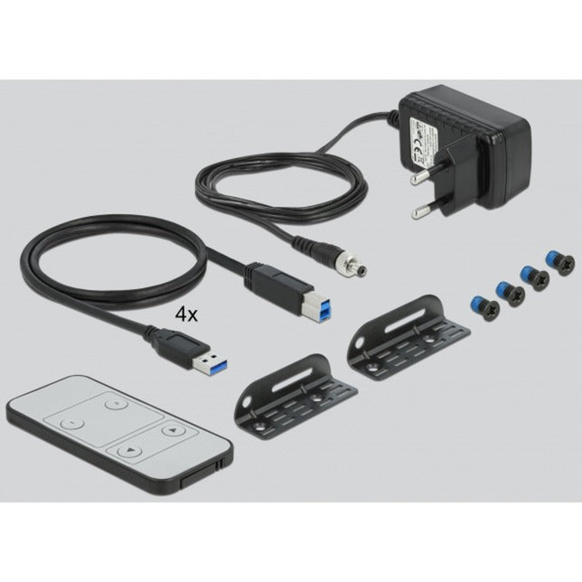 Delock displayport 1,4 kvm switch kvm switch (sort, 8k 30 hz, USB 3.0, lyd)