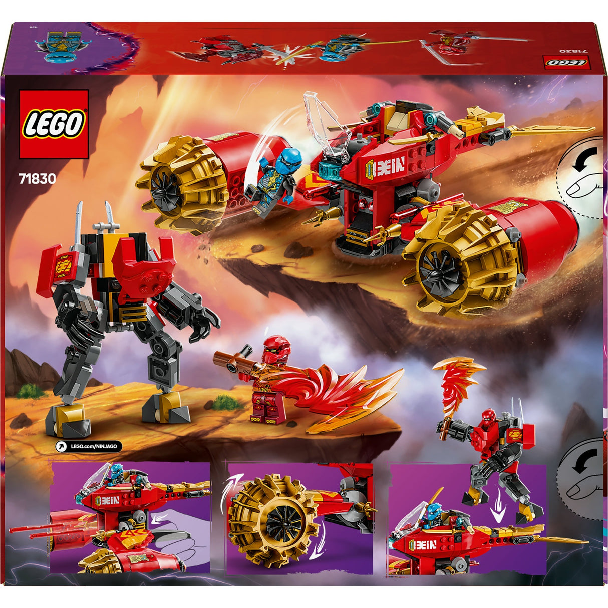 Lego ninjago 71830 kai's mecha storm køretøj