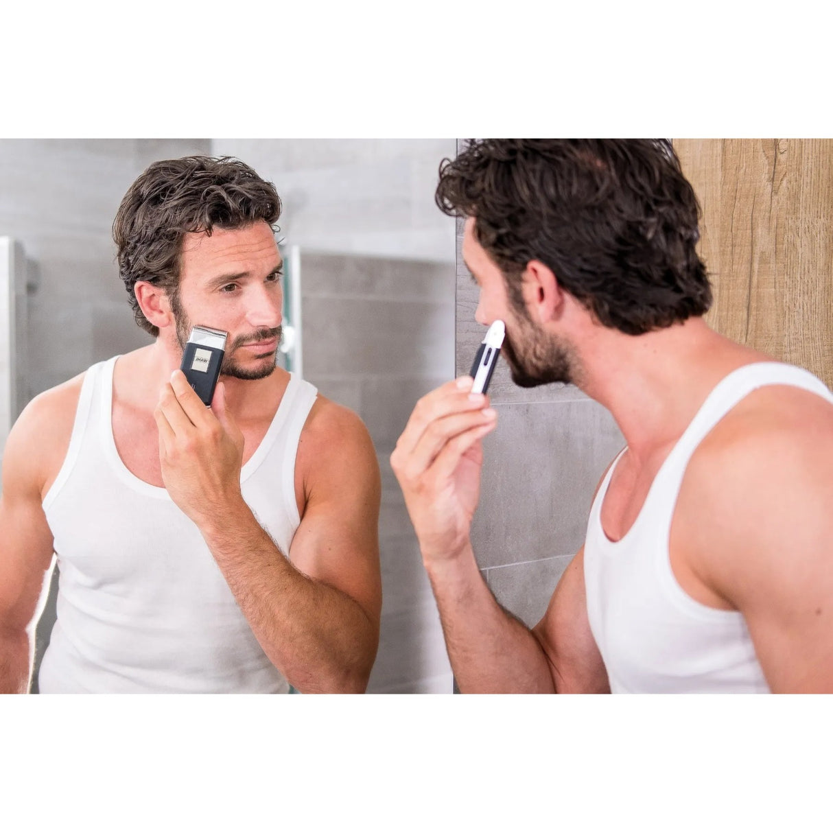 Wahl home products rejseshaversæt (sort og hvid, 8 dele)