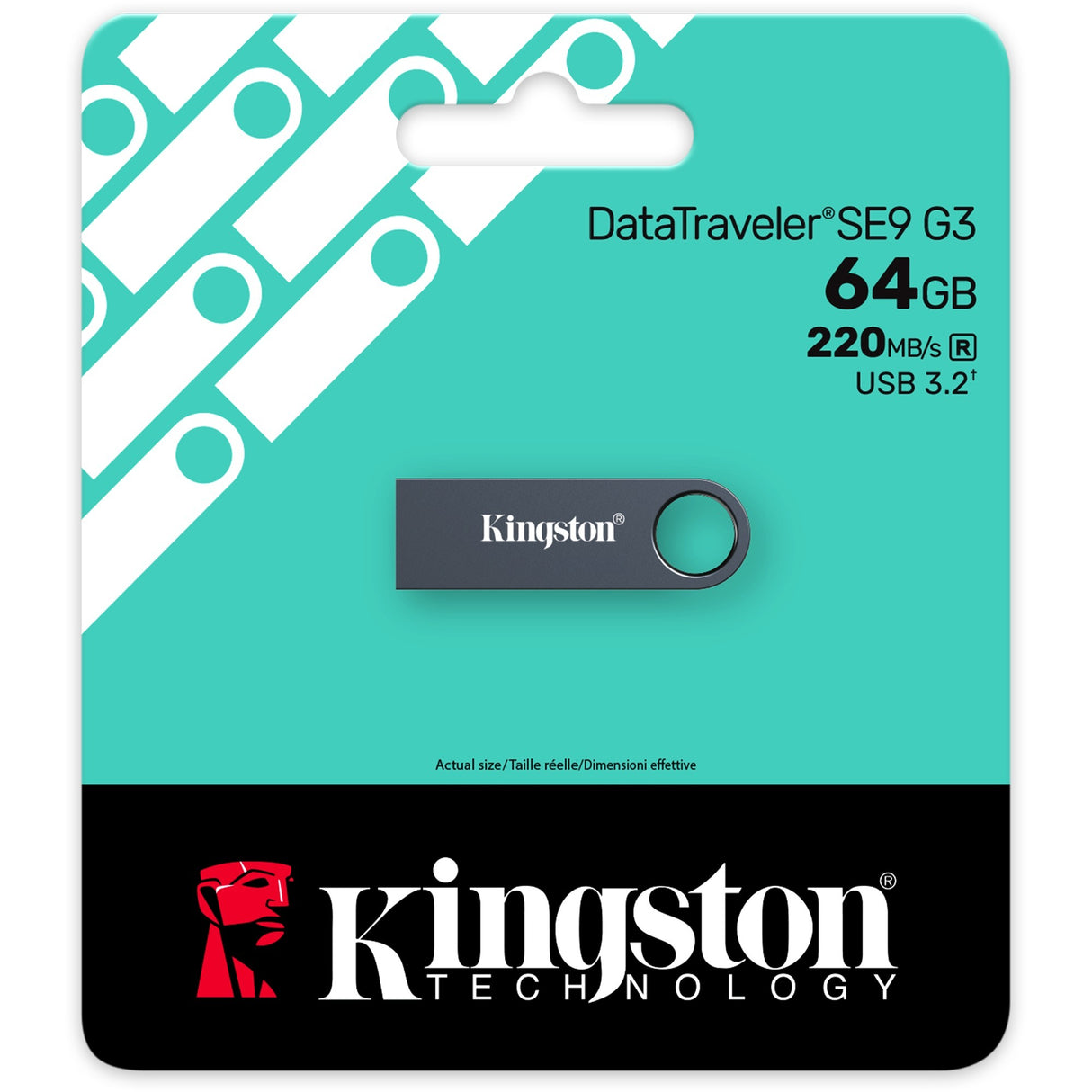 Kingston Data Traveler SE9 G3 64 GB USB-stick (mørkegrå, ke-u2x64-1ac, USB-A 3.2 (5 GBit s))