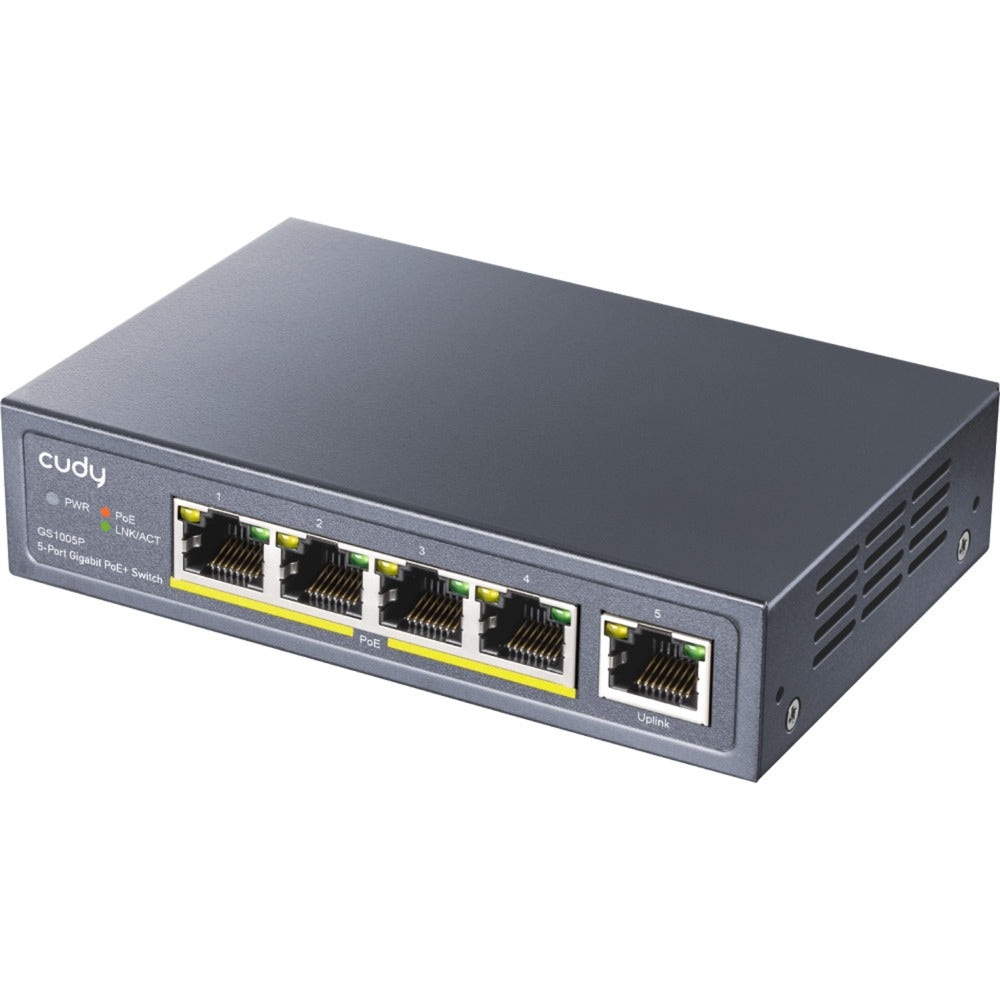 Cudy 5-ports gigabit poe+ switch (sort)