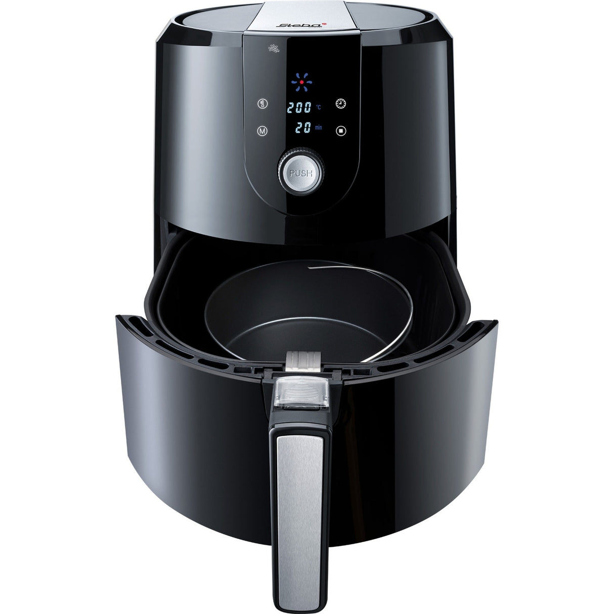 Steba HF 5000 XL varmluftsfrituregryde (sort rustfrit stål, 5,2 liter)