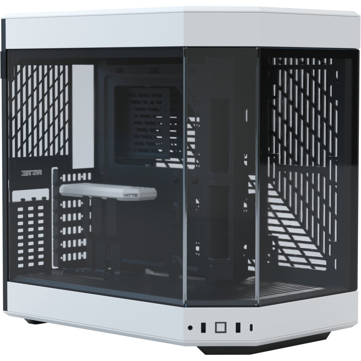 Hyte y60 midi tårnhus (hvid sort | 3x USB-A | hærdet glas)