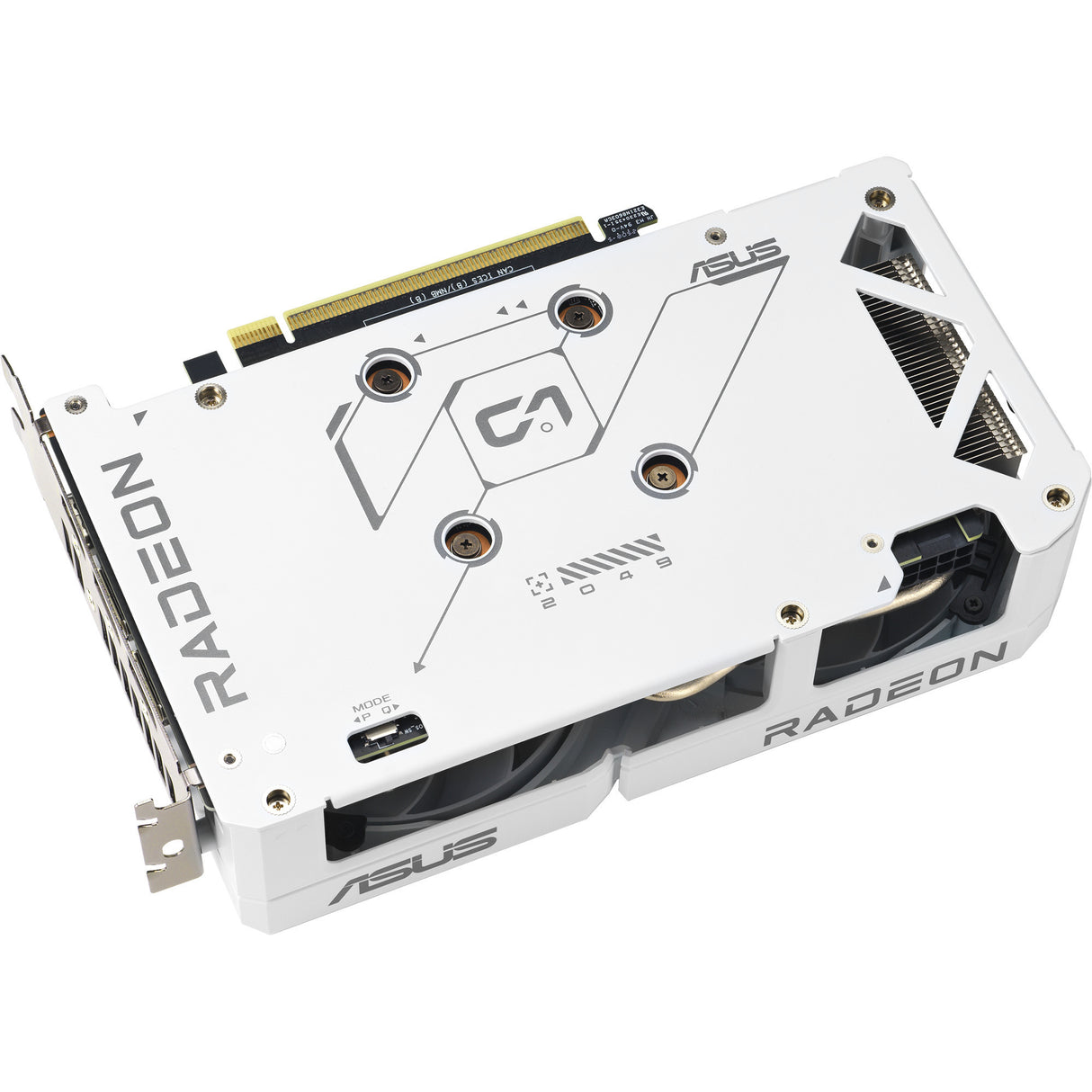 Asus Radeon RX 9060 XT Dual White Edition 16 GB grafikkort (hvidt, RDNA4, GDDR6, 2x Display Port, 1x HDMI 2.1)