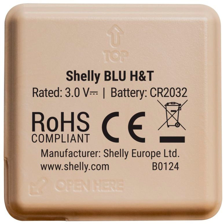 Shelly blu ht temperatur- og fugtighedsmåler (mokka, bluetooth)