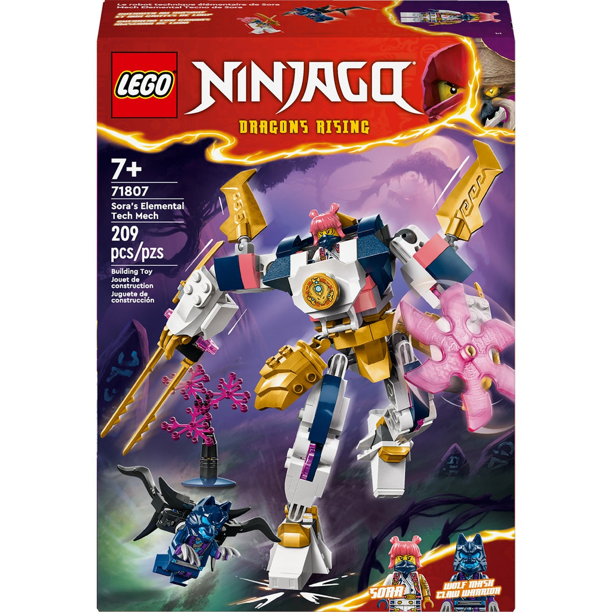 Lego Ninjago - Sora's Elemental Tech Mecha Construction Toy (71807)