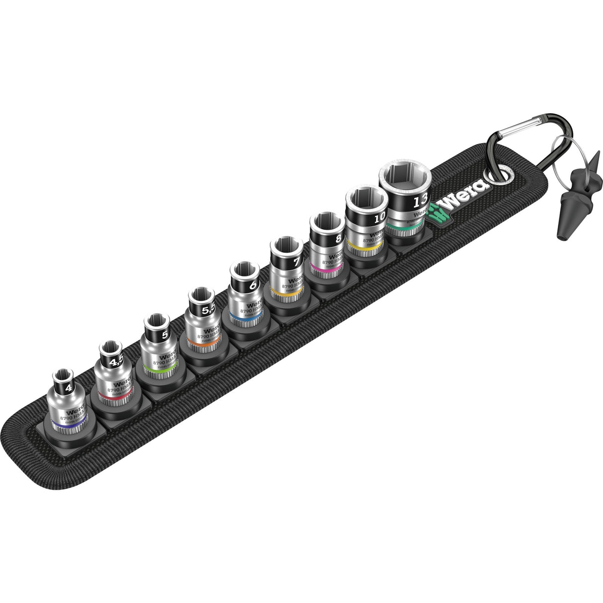 Wera belt a 1 zyklop topnøgle (sort, 10-delt, med holdefunktion, med 1 4-drev)