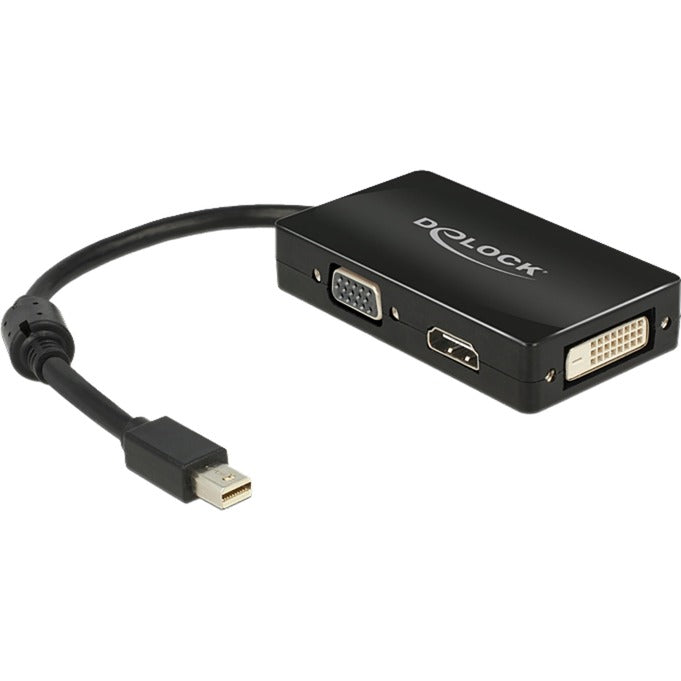 Delock mini displayport til vga hdmi dvi adapter (sort)
