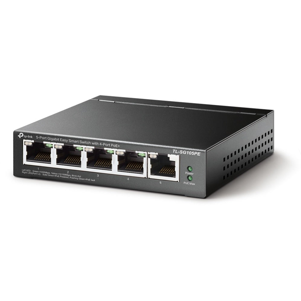 Tp-link tl-sg105pe switch (grå, poe)