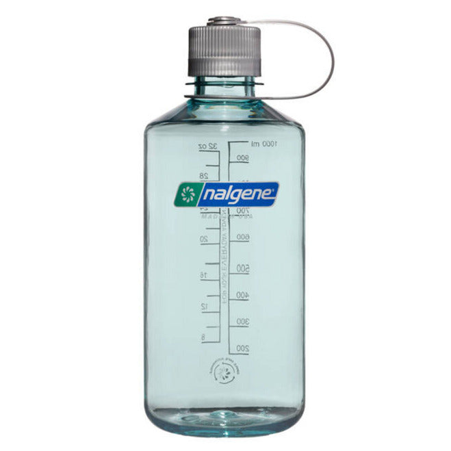 Nalgene small mund sustain vandflaske, 1 liter drikkedunk (lyseblå)