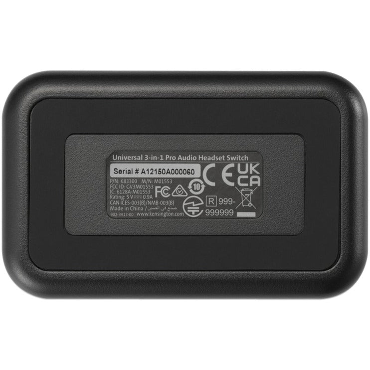 Kensington Universal 3-in-1 Audio headset switch