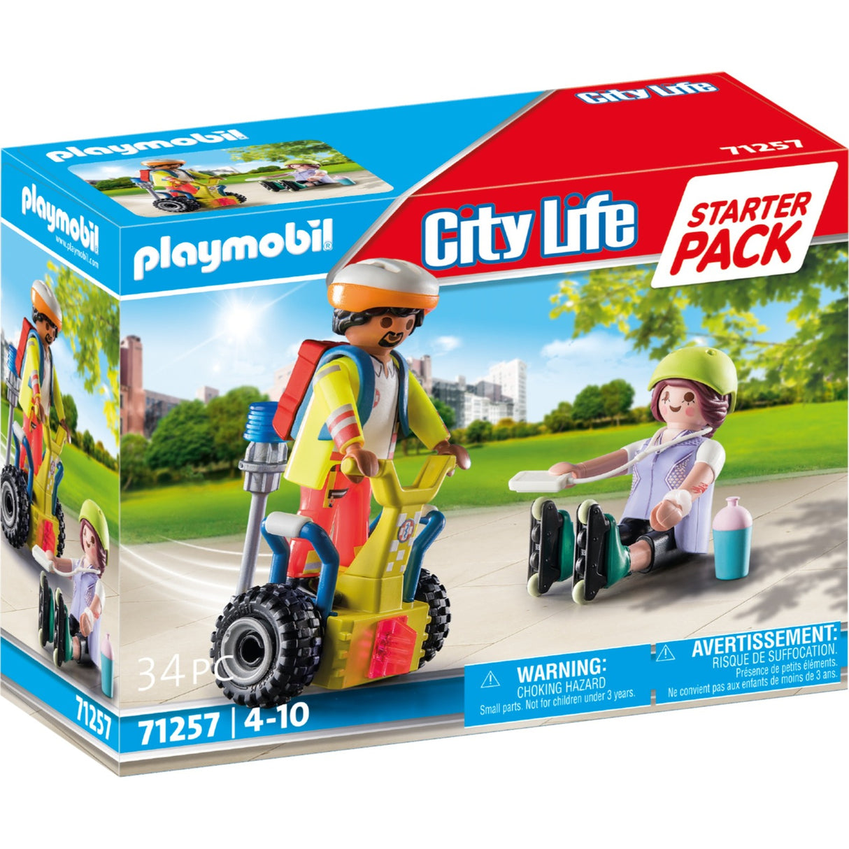 Playmobil city life - startpakke redning med segway byggelegetøj (71257)