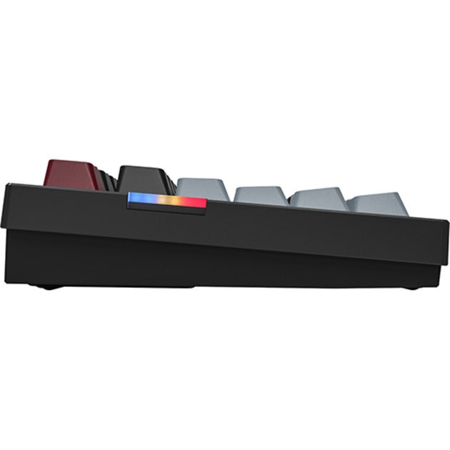 Montech mkey pro darkness rgb mekanisk tastatur (sort, us-layout (qwerty), gateron g pro brown, 75%, hot-swappable, rgb, double-shot pbt, usb-c | 2.4 ghz | bluetooth 5.2)