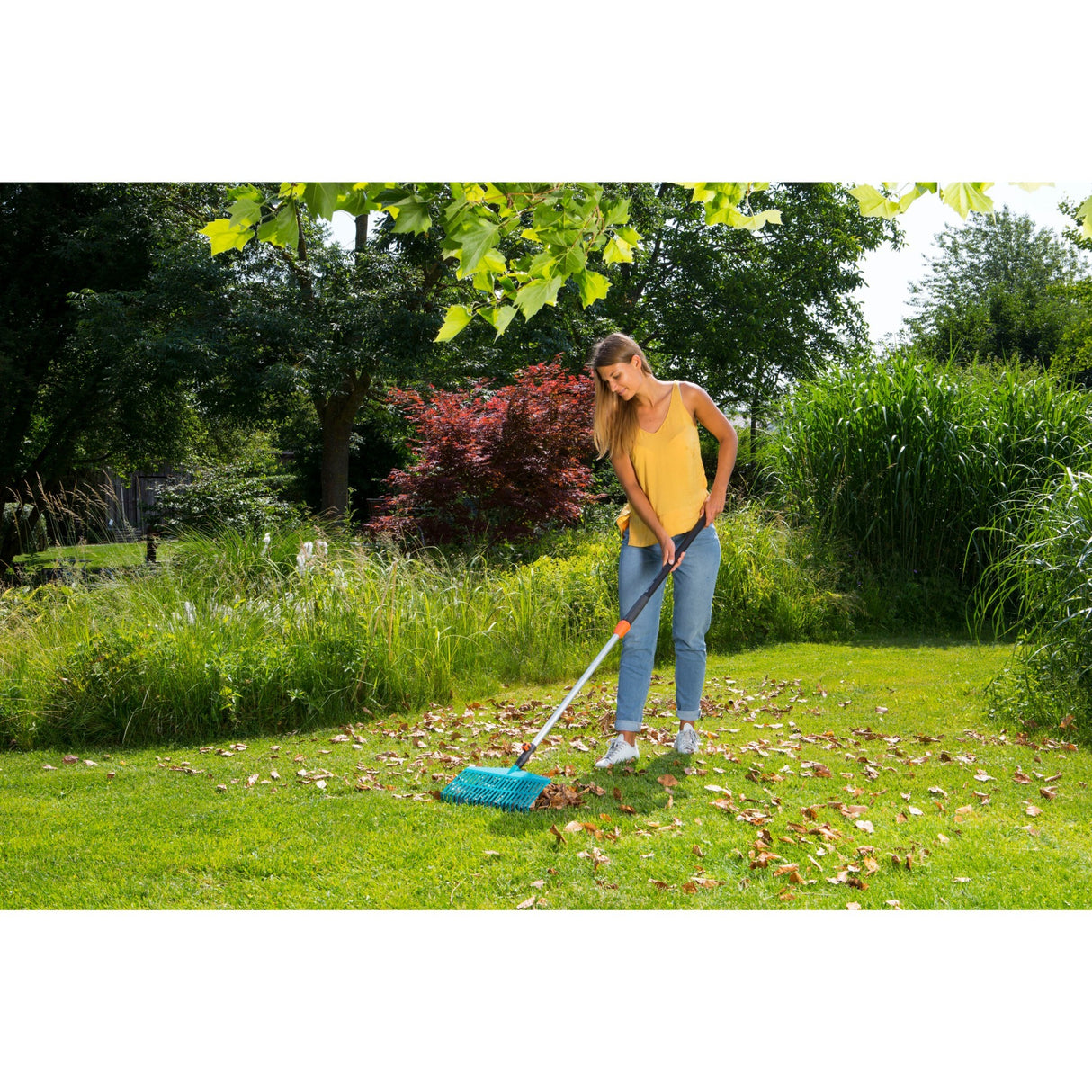 Gardena combisystem teleskophåndtag 90 - 145 cm (antracit orange, 3719-20)