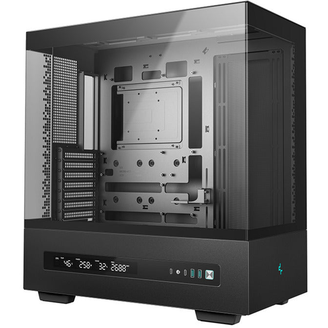 Deepcool ch690 digital midi tårnhus (sort | 2x USB-A | 1x USB-C | hærdet glas)