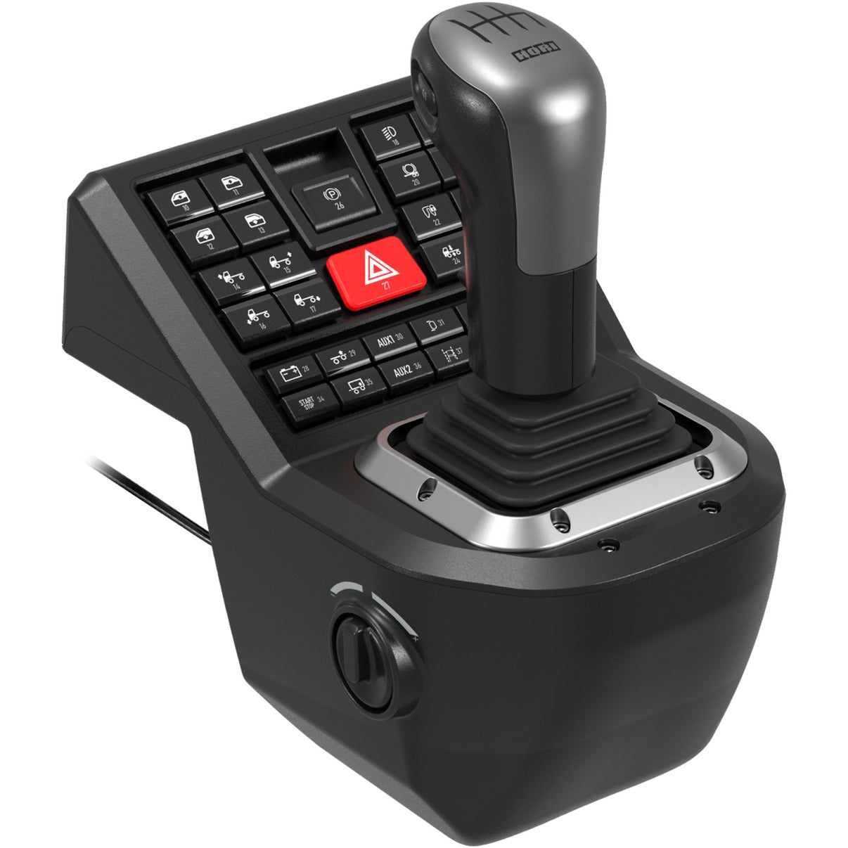 Hori force feedback lastbil kontrolsystem simulator sæt (sort sølv)