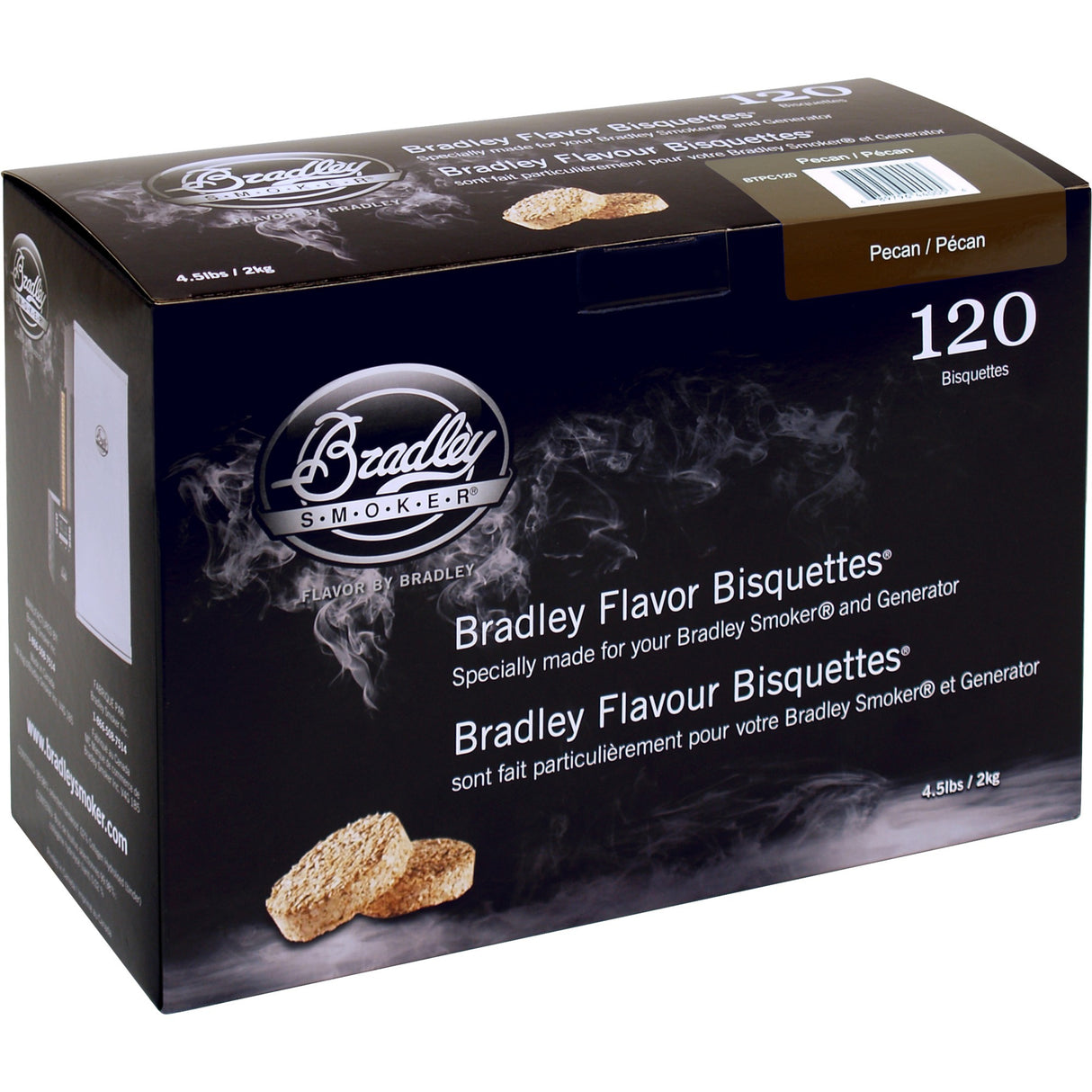 Bradley pecan træbriketter rygende træ (120 stykker)