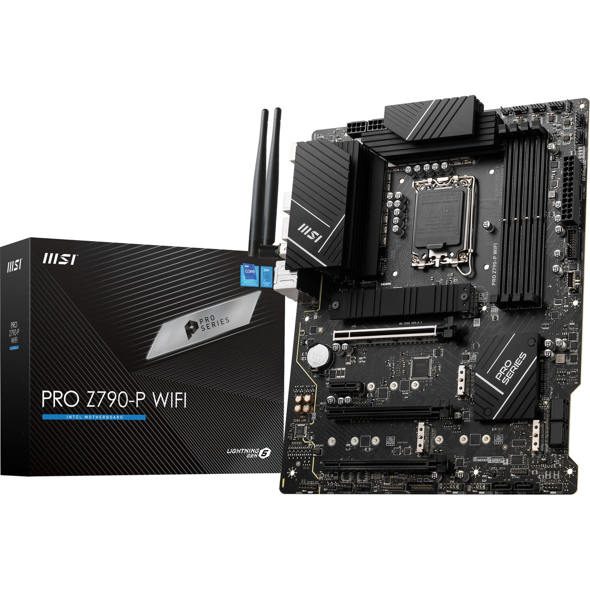 Msi Pro Z790-P WiFi Socket 1700 bundkort (sort, RAID, 2,5 GB-LAN, WiFi 6e, BT, lyd, ATX)