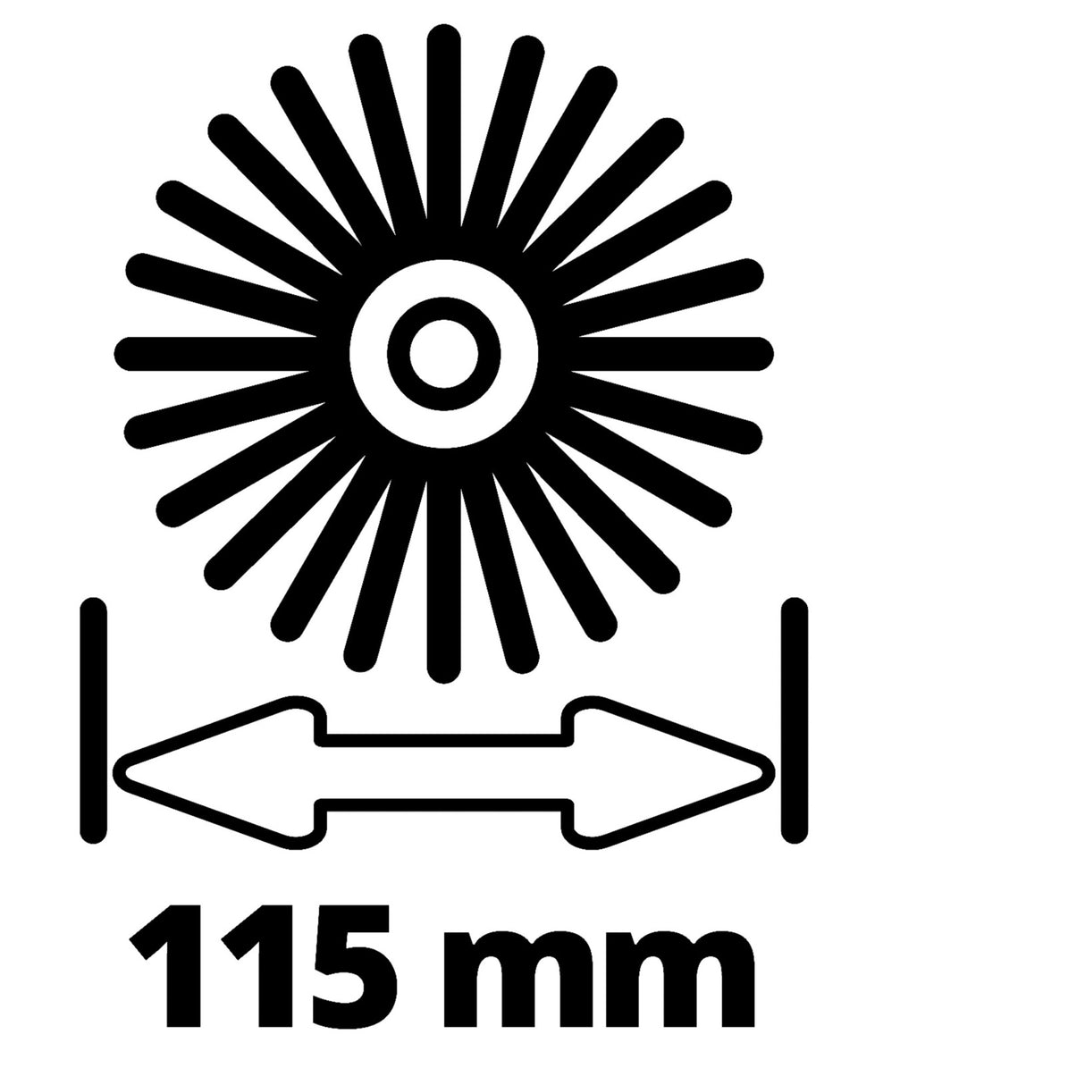 Einhell picobella blød børstesæt - 2-delt - ø115 mm