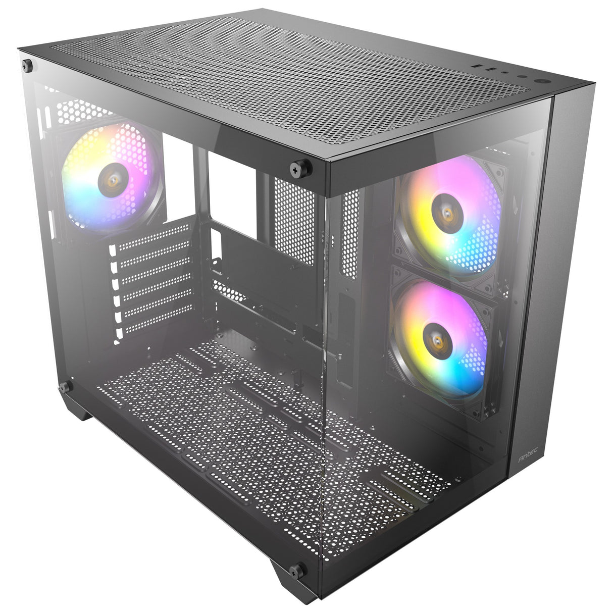 Antec cx800 argb midi tårnhus (sort | 2x usb-a | hærdet glas)