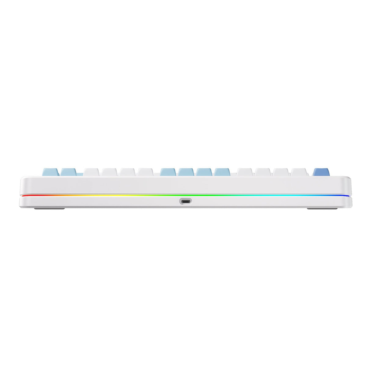 Mchose x75 v2 blue whale sea brugerdefineret mekanisk rgb-tastatur (hvid, us-layout (qwerty), swk whale sea, 75%, rgb, hot swap, double-shot pbt, trådløs | bluetooth | usb-c)