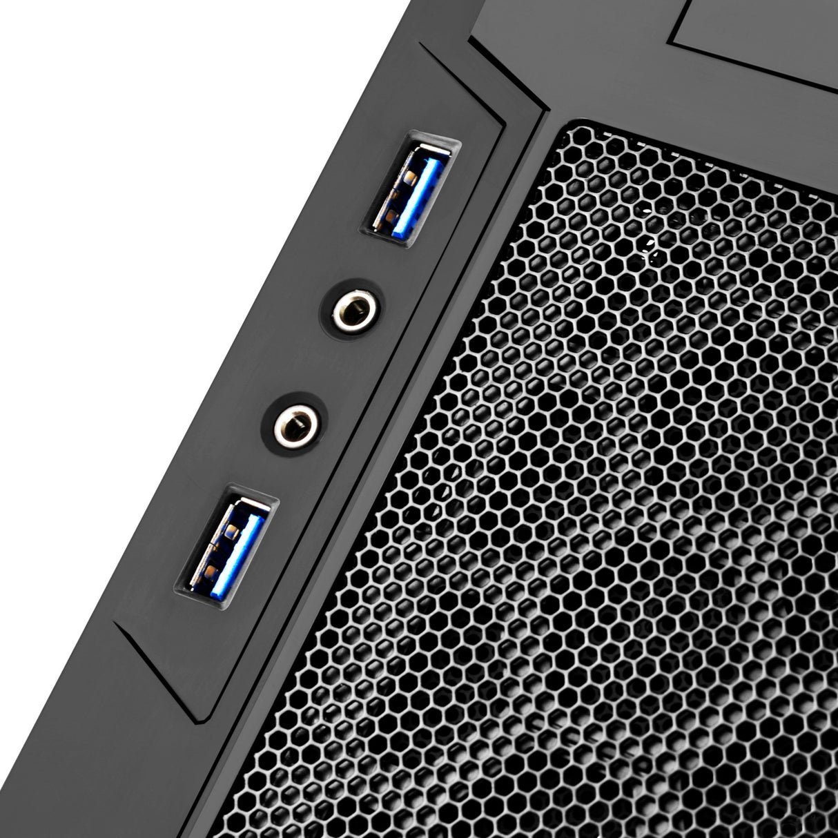 Silverstone sst-ps13b midi tårnhus (sort | 2x USB-A)