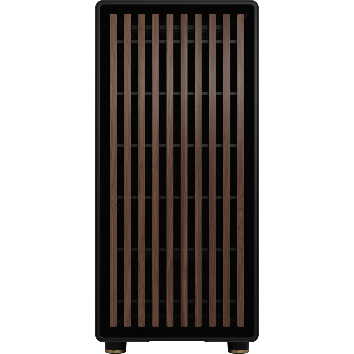 Fractal design nord midi tårnhus (sort træ farve | 2x USB-A | 1x USB-C | hærdet glas)