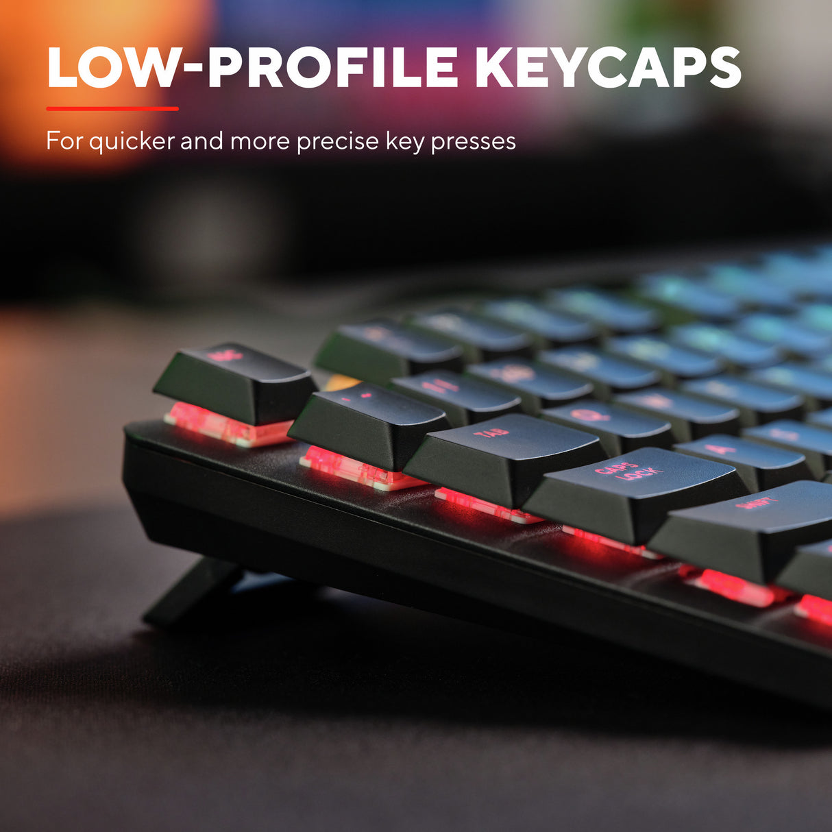 Trust GXT 866 Torix mekanisk gaming-tastatur (sort, amerikansk layout (QWERTY), Huano Red, 100 %, RGB)