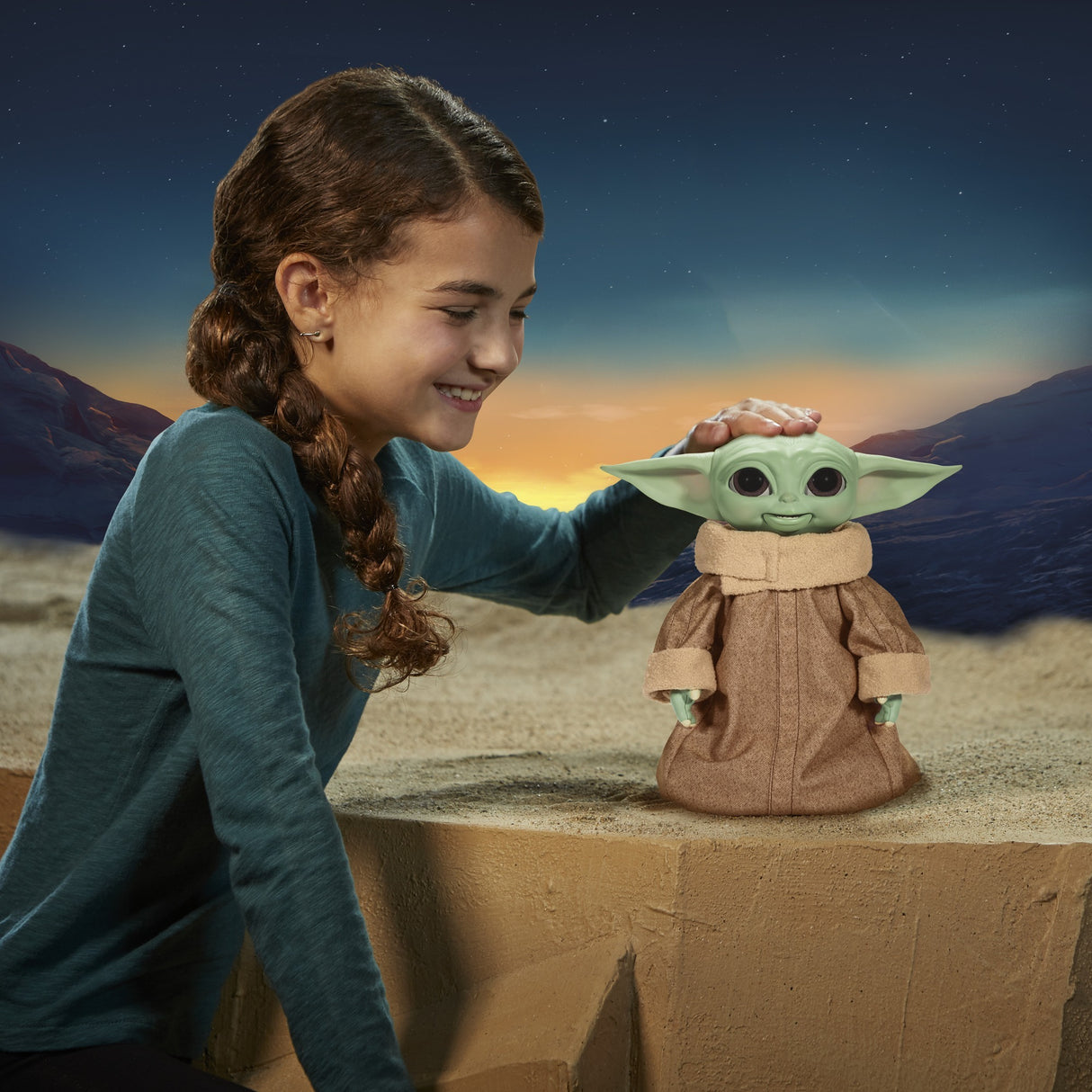 Hasbro star wars - galaktisk snackin' grogu-legende figur