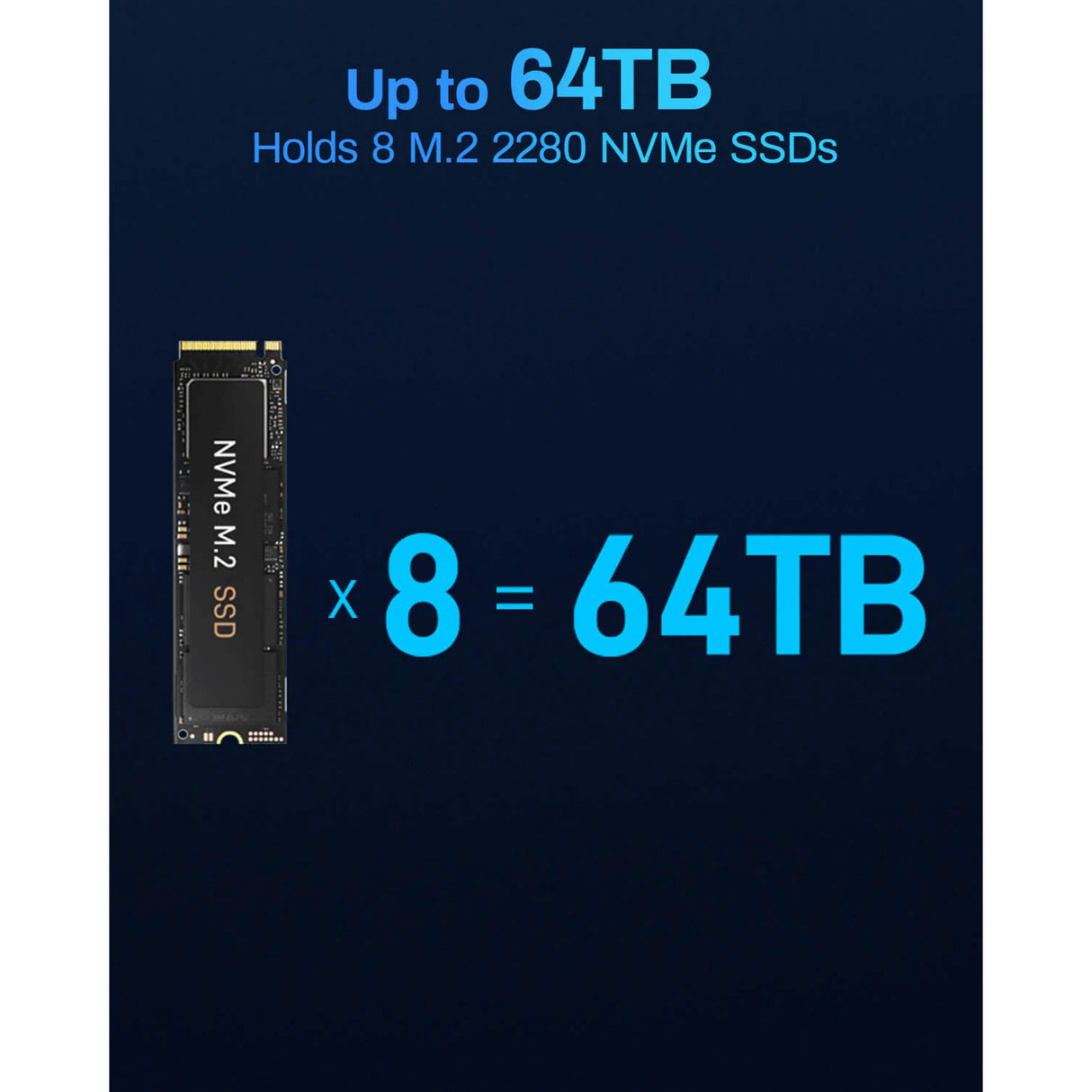 Terramaster f8 SSD NAS (sort, 1x 10GBE, HDMI, USB)
