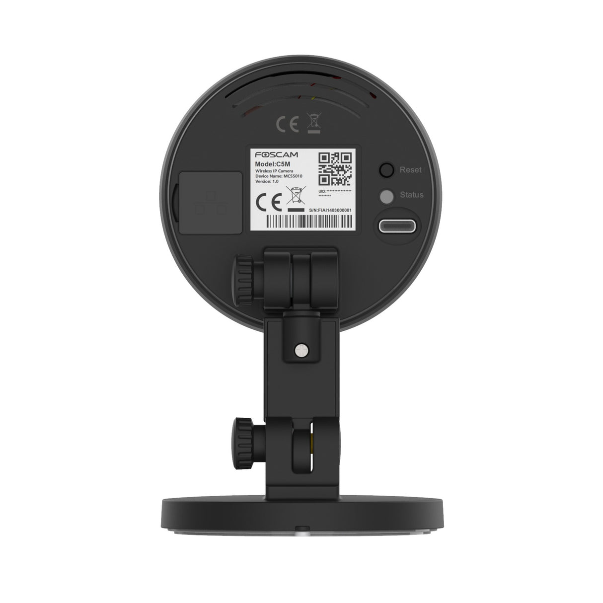 Foscam c5m sikkerhedskamera (sort, 3k, 5mp, dual-band wi-fi)
