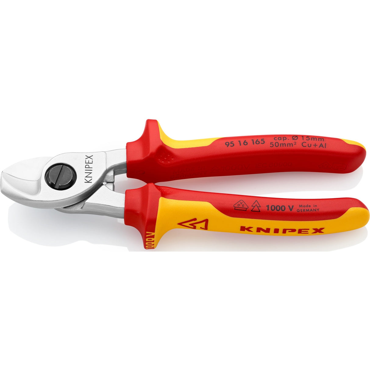 Knipex 95 16 165 kabelskærer vde - professionelt og kraftfuldt skæreværktøj