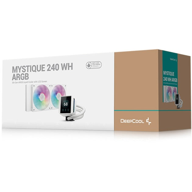 Deepcool mystique 240 argb vandkøling (hvidt, 4-benet pwm ventilatorstik)
