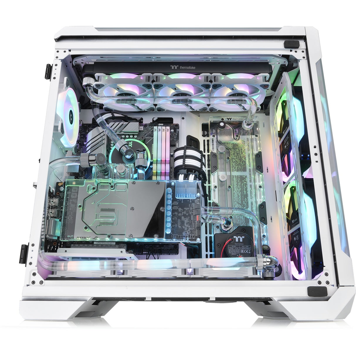 Thermaltake view 51 tg sne argb edition midi tårnhus (hvid | 4x USB-A | 1x USB-C | RGB | vindue)