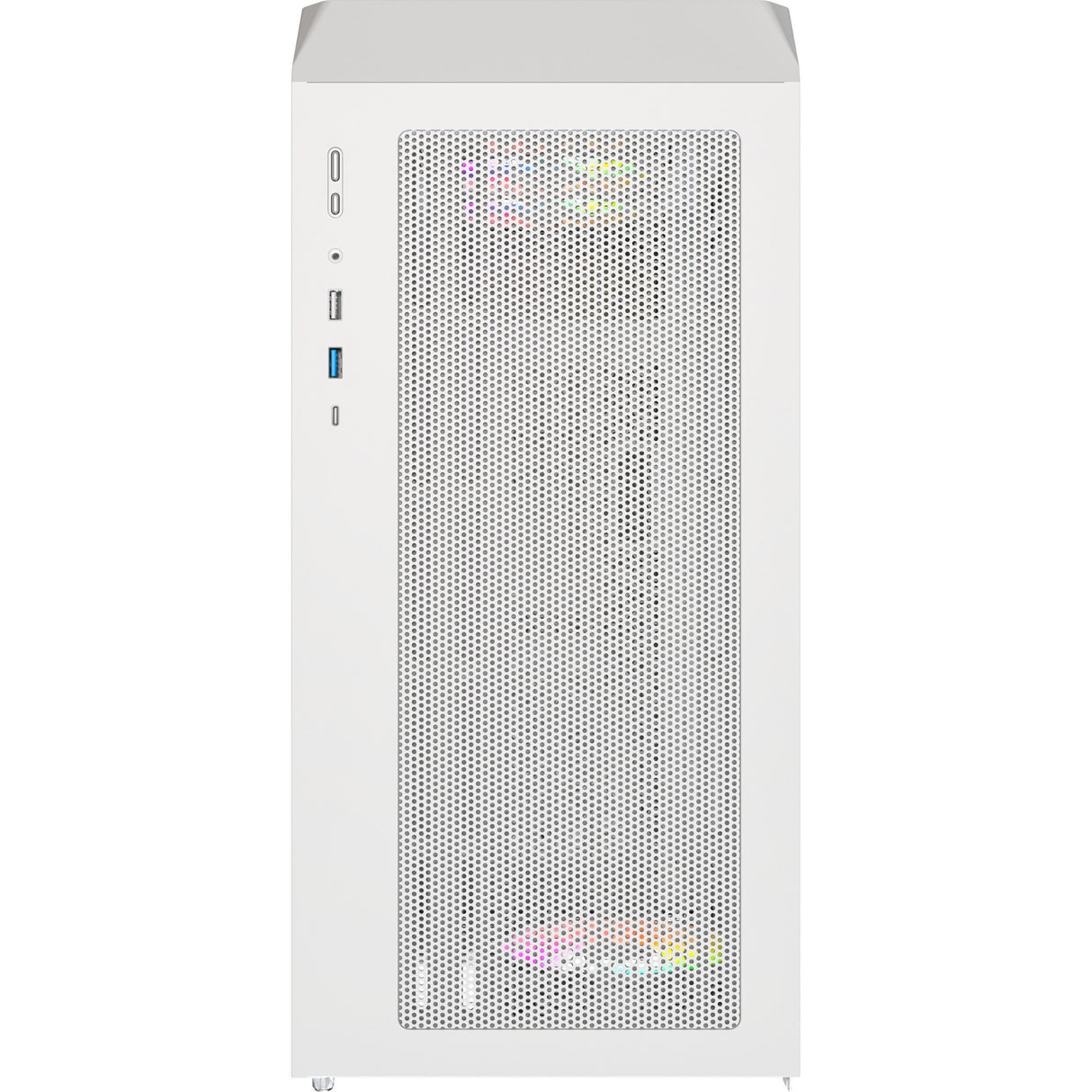 Montech x5m midi tårnhus (hvid | 2x USB-A | 1x USB-C | RGB | hærdet glas)