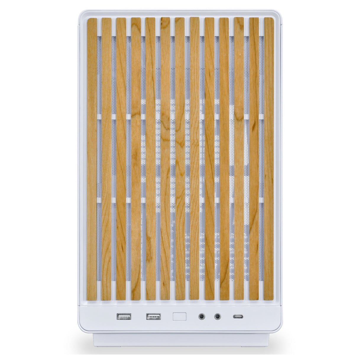 Lian li a3-matx hvid (træudgave) midi-tårnhus (hvid træfarve | 2x USB-A | 1x USB-C | hærdet glas)