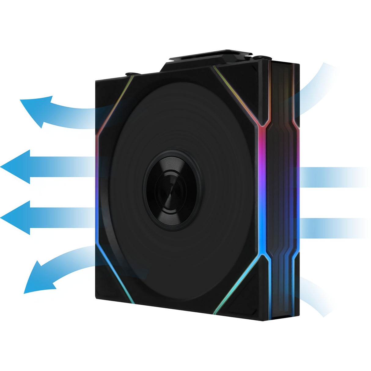 Lian Li Uni Fan TL 120 Wireless Reverse Blade RGB Case Fans (sort, 3 stk, 120 x 124 x 28 mm, PWM, inkl. controller)