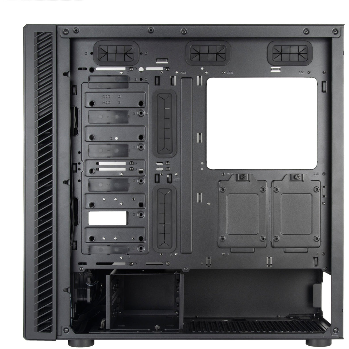 Silverstone seta q1 midi tårnhus (sort | 2x USB-A | 1x USB-C)