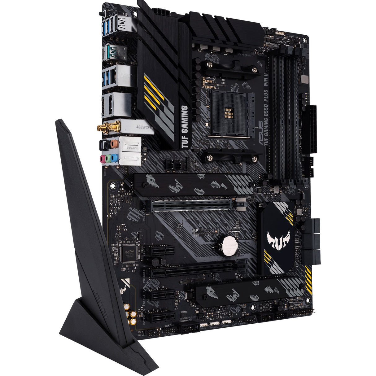 Asus Tuf Gaming B550-Plus WiFi II Socket AM4 bundkort (sort, RAID, GB-LAN, WiFi 6, BT, lyd, ATX)