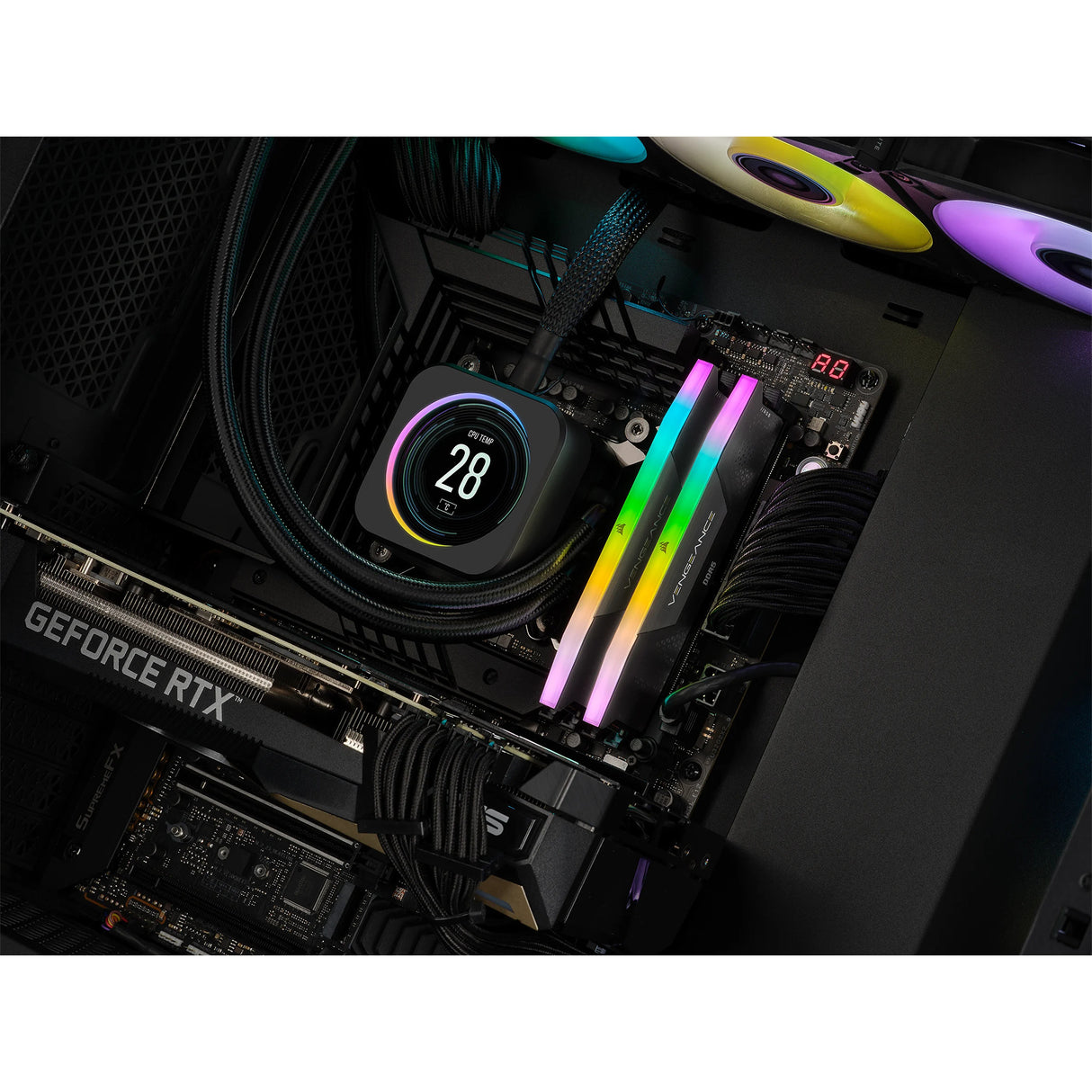 Corsair Vengeance RGB 32 GB DDR5-6000 (2x 16 GB) RAM (sort, cmh32gx5m2b6000c38, xmp 3.0)