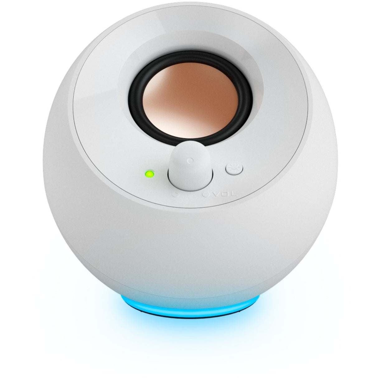 Creative Pebble SE PC-højttaler (hvid, Bluetooth, USB-C, AUX, RGB)