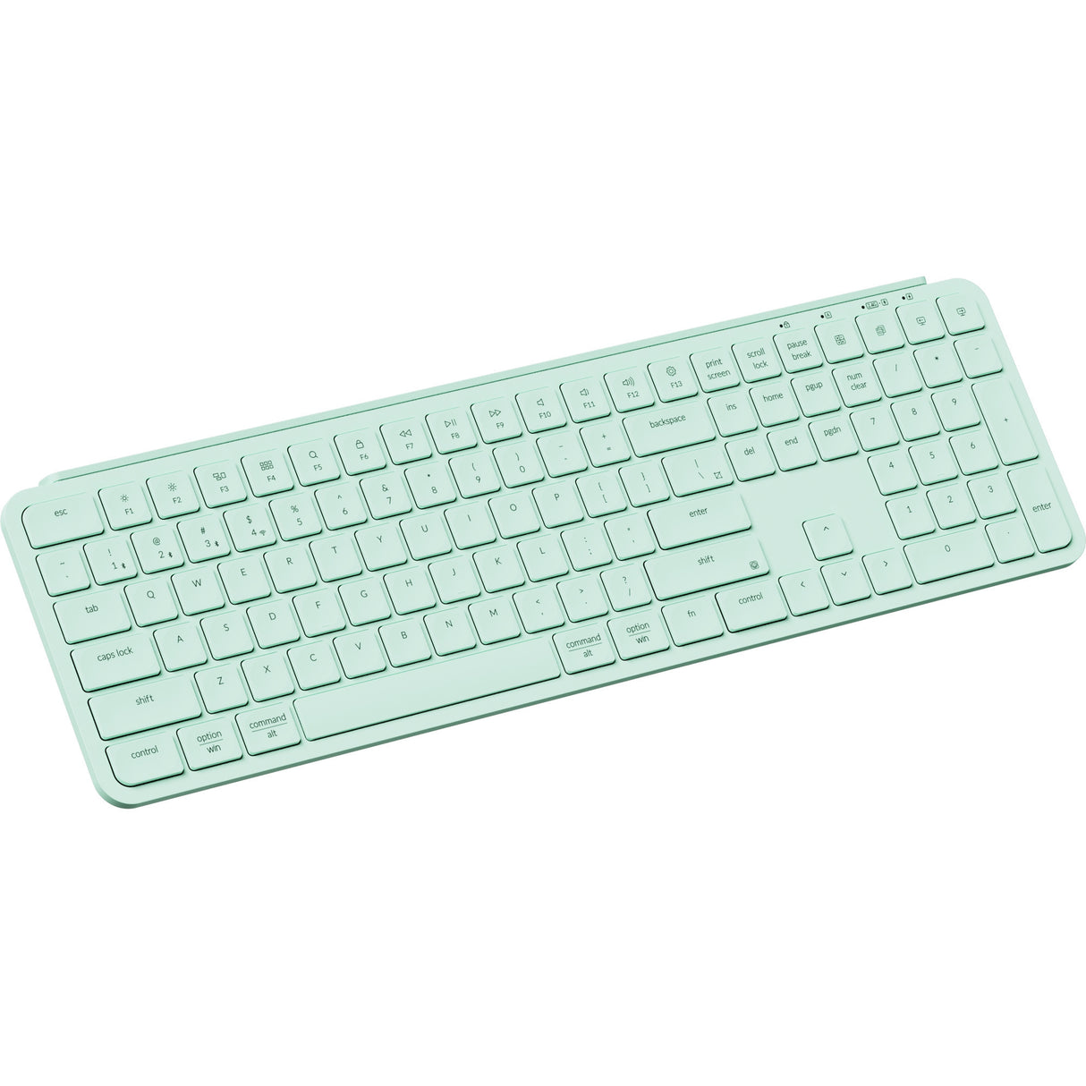 Keychron b6 pro-k7 tastatur (mint, us layout (qwerty), saksekontakter, 100%, abs, 2,4 ghz | bluetooth 5,2 | usb-c)