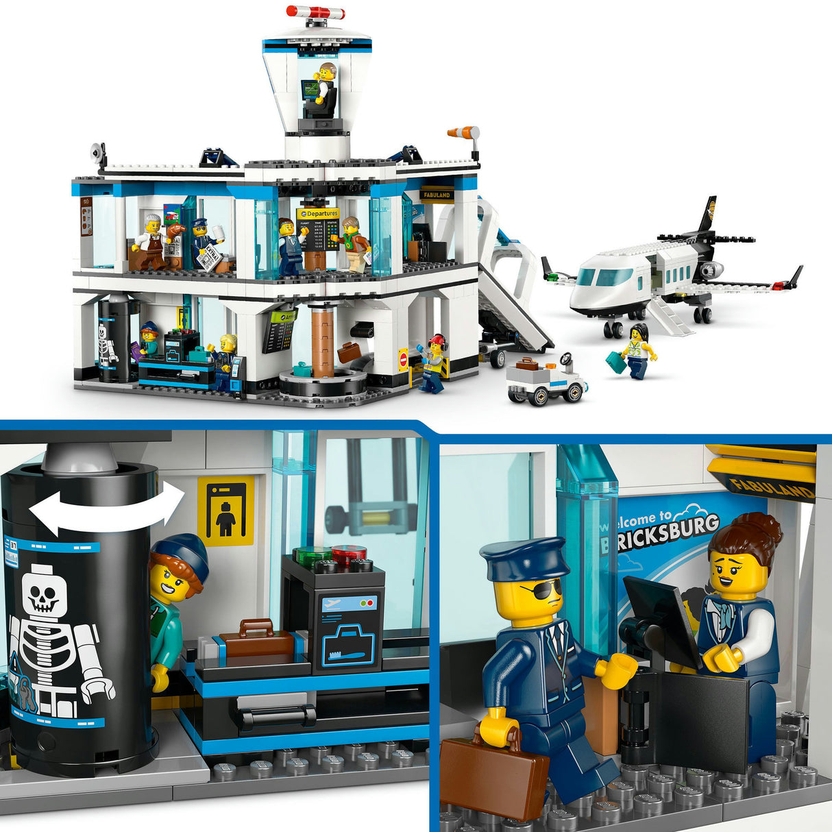 Lego city - lufthavn med legetøj til flykonstruktion (60502)