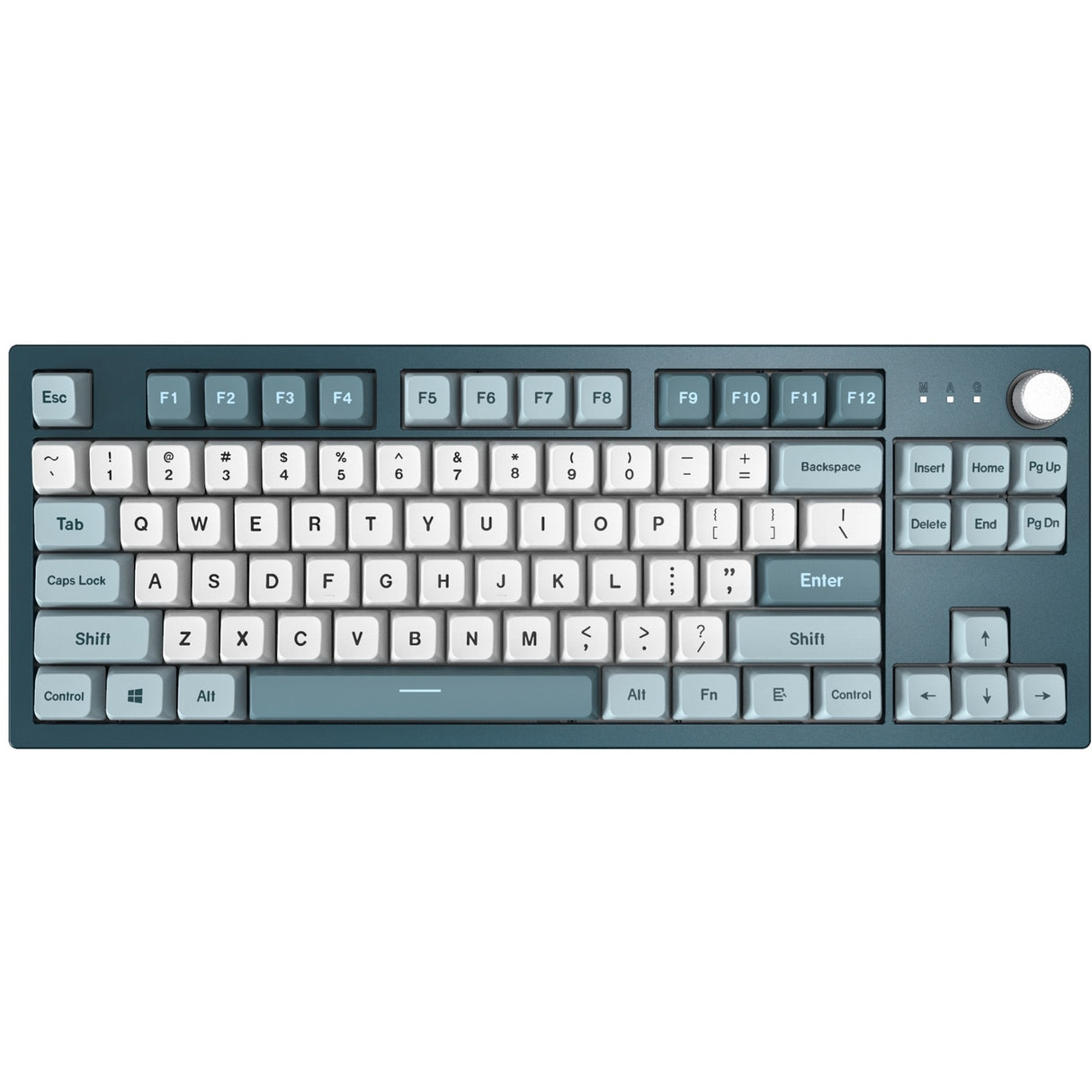 Montech mkey freedom tkl rgb mekanisk tastatur (mørkeblåt, us-layout (qwerty), gateron g pro brown, 80% (tkl), hot-swappable, rgb, pbt)