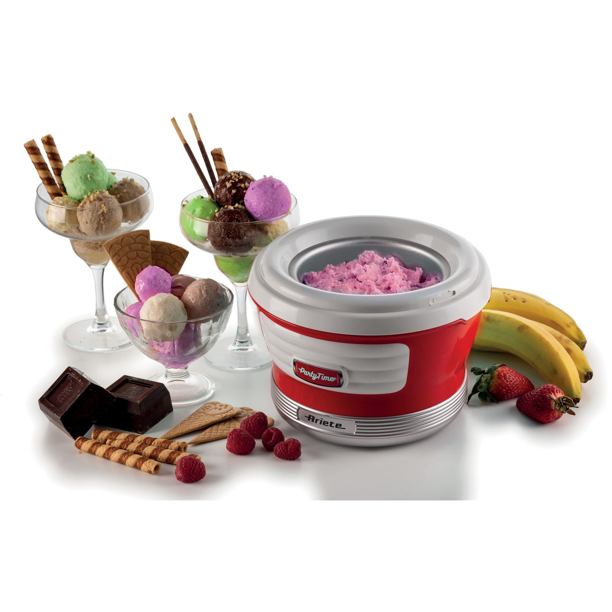 Ariete party time ismaskine 0643 00 (rød hvid)