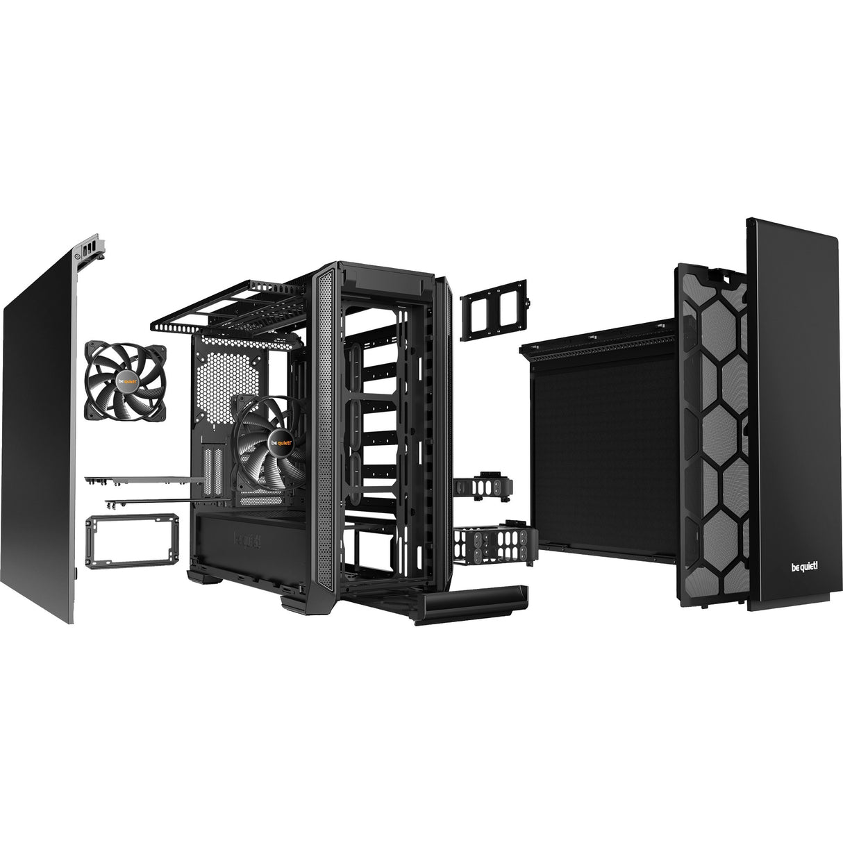 Vær stille! Silent base 601 midi tårnhus (sort | 3x USB-A)