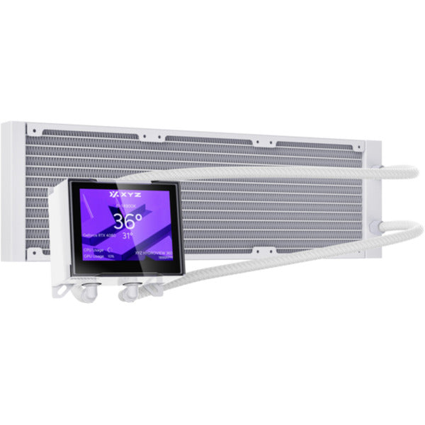 Xyz pc gear hydroview aio 360 vandkøling (hvid, argb, pwm)